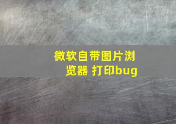 微软自带图片浏览器 打印bug